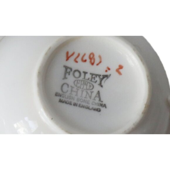 Tea Cup and Saucer Vintage Teacup Pale Blue Floral Foley Bone China - Picture 6 of 6